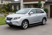 Lexus RX 2009-2015 гг. Боковые Подножки Tayga Black (2 шт, Алюминий) фото 1