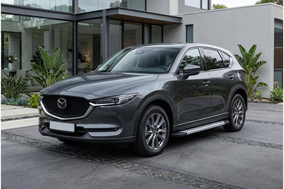 Mazda CX-5 2017–2025 гг. Боковые Подножки New Vision Grey (2 шт., Алюминий) Image