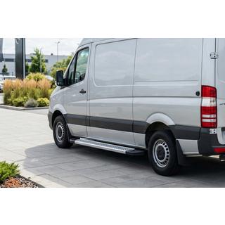 Боковые Подножки New Vision Grey (2 шт., Алюминий) Mercedes Sprinter W906 2006–2018 гг. фото 1