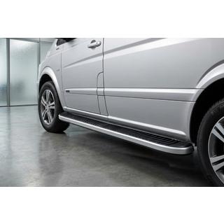 Боковые Подножки Tayga Grey (2 шт., Алюминий) Mercedes Vito W639 2004-2014 гг. фото 1
