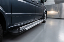 Mercedes Vito W639 2004-2014 гг. Боковые Подножки New Vision Grey (2 шт., Алюминий) Короткая и Средняя фото 1