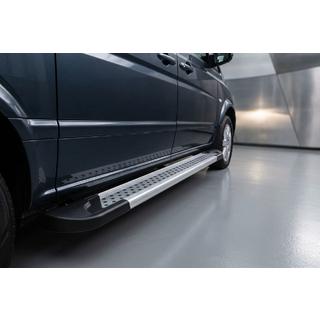 Боковые Подножки New Vision Grey (2 шт., Алюминий) Mercedes Vito W639 2004-2014 гг. фото 1