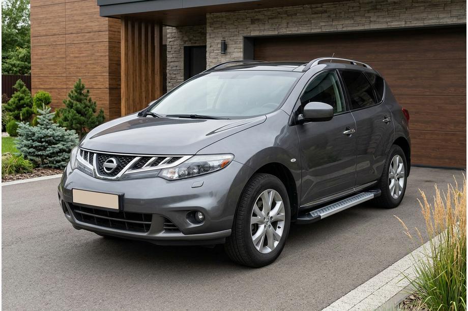 Nissan Murano 2008-2014 гг. Боковые Подножки New Vision Grey (2 шт., Алюминий) Image