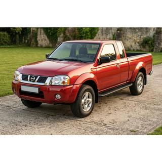 Боковые Подножки Tayga Black (2 шт., Алюминий) Nissan NP300 1999-2015 гг. фото 1