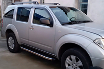 Nissan Pathfinder R51 2005-2014 гг. Боковые пороги BlackLine (2 шт., алюминий) фото 4
