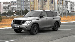 Nissan Patrol Y62 2010-2024 гг. Боковые Подножки New Vision Grey (2 шт., Алюминий) фото 9