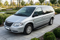 Chrysler Voyager 2001-2007 гг. Боковые пороги Bosphorus Grey (2 шт., алюминий) фото 1