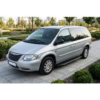 Боковые пороги Bosphorus Grey (2 шт., алюминий) Chrysler Voyager 2001-2007 гг. фото 1