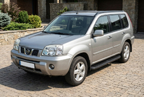 Nissan X-trail T30 2002-2007 гг. Боковые Подножки Tayga Black (2 шт., Алюминий) фото 1
