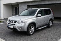 Nissan X-trail T31 2007-2014 гг. Боковые Подножки New Vision Grey (2 шт., Алюминий) фото 1
