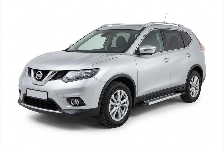 Nissan X-trail T32/Rogue 2014-2021 гг. Боковые Подножки New Vision Grey (2 шт., Алюминий) Фото 1