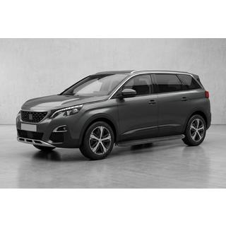 Боковые Подножки Tayga Black (2 шт., Алюминий) Peugeot 5008 2016-2023 гг. фото 1