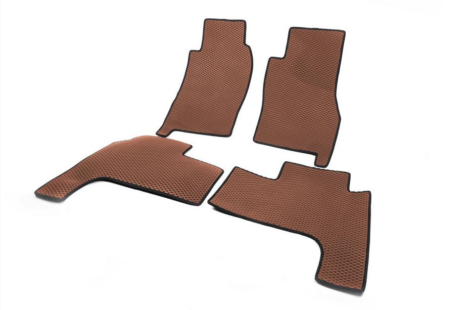 Nissan Patrol Y61 1997-2011 гг. Коврики EVA (кирпичные) Короткий, комплект 5 штук (передние и задние) Фото 2