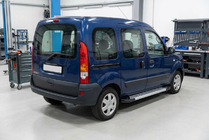 Renault Kangoo 1998-2008 гг. Боковые Подножки New Vision Grey (2 шт., Алюминий) фото 1