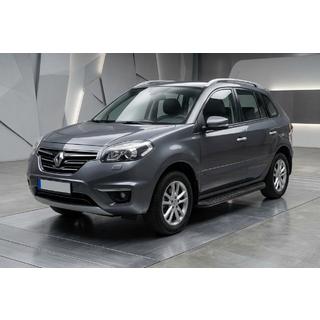 Боковые Подножки Tayga Black (2 шт., Алюминий) Renault Koleos 2008-2016 гг. фото 1