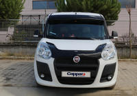 Fiat Doblo II 2010-2022 гг. Козырек на лобовое стекло (черный глянец, 5мм) фото 11