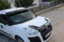 Opel Combo 2012-2018 гг. Козырек на лобовое стекло (черный глянец, 5мм) фото 13