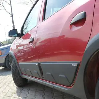 Молдинги на двери (4 шт, ABS) Dacia Sandero 2013-2020 гг. фото 3