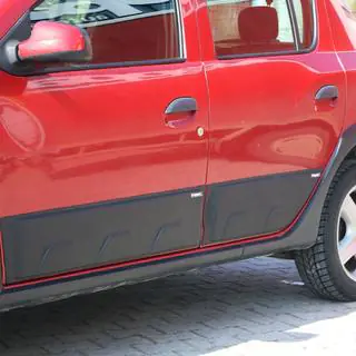Молдинги на двери (4 шт, ABS) Renault Sandero 2013-2022 гг. фото 4