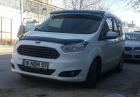 Ford Courier 2014-2023 гг. Козырек на лобовое стекло (черный глянец, 5мм) фото 4