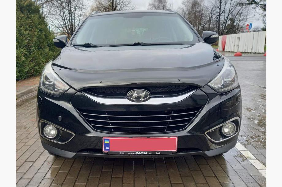 Hyundai IX-35 2010-2015 гг. Дефлектор капота (EuroCap) Image