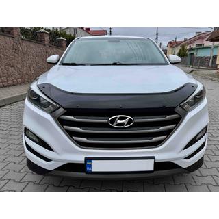 Дефлектор капота (EuroCap) Hyundai Tucson TL 2016-2021 гг. фото 1