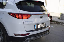 Kia Sportage 2015-2021 гг. Накладка на задний бампер EuroCap 2015-2018 (ABS) фото 6