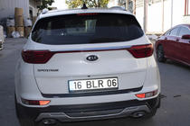 Kia Sportage 2015-2021 гг. Накладка на задний бампер EuroCap 2015-2018 (ABS) фото 7