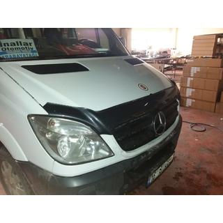 Дефлектор капота под карбон 2006-2013 (EuroCap) Mercedes Sprinter W906 2006–2018 гг. фото 4