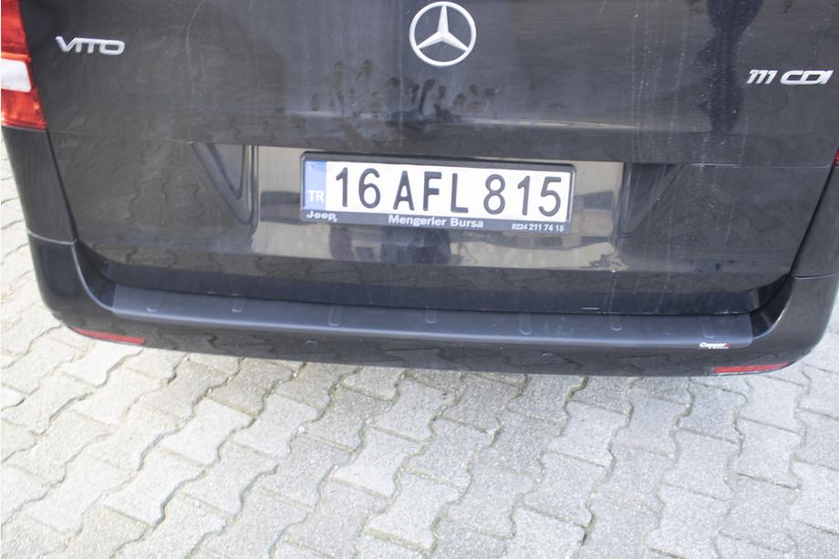 Mercedes Vito/V-class W447 2014- гг. Накладка на задний бампер EuroCap (ABS) Фото 4