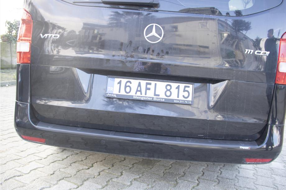 Mercedes Vito/V-class W447 2014- гг. Накладка на задний бампер EuroCap (ABS) Фото 5