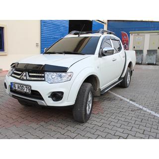 Дефлектор капота (EuroCap) Mitsubishi L200 2006-2015 гг. фото 3