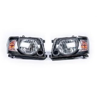 Передние Фары Safari Black (2004-2008, 2шт) Nissan Patrol Y61 1997-2011 гг. фото 2