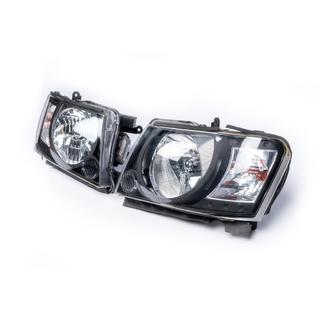 Передние Фары Safari Black (2004-2008, 2шт) Nissan Patrol Y61 1997-2011 гг. фото 3