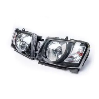 Передние Фары Safari Black (2004-2008, 2шт) Nissan Patrol Y61 1997-2011 гг. фото 3