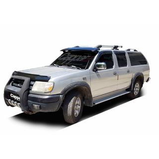 Козырек на лобовое стекло (черный глянец, 5мм) Nissan NP300 1999-2015 гг. фото 2