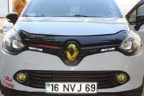 Renault Clio IV 2012-2019 гг. Дефлектор капота (EuroCap) фото 8