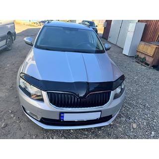 Дефлектор капота 2013-2017 (EuroCap) Skoda Octavia III A7 2013-2019 гг. фото 4