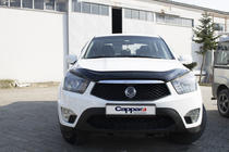 SsangYong Korando 2010-2019 гг. Дефлектор капота EuroCap (для Korando Sports) фото 1