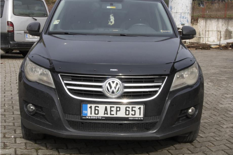 Volkswagen Tiguan 2007-2016 гг. Дефлектор капота (EuroCap) Фото 6