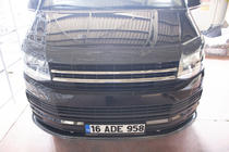 Volkswagen T6 2015-2024 гг. Дефлектор капота карбон лук (EuroCap) фото 15
