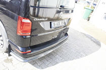 Volkswagen T6 2015-2024 гг. Накладка на задний бампер EuroCap под карбон (ABS) фото 3