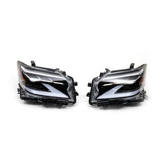 Передние фары в дизайне 2021-2023 (2 шт., Full LED, с AFS) Lexus GX460 2009-2023 гг. фото 2