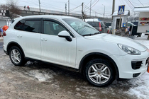 Porsche Cayenne 2010-2017 гг. Ветровики с хромированной полосой (4 шт, HIC) фото 3