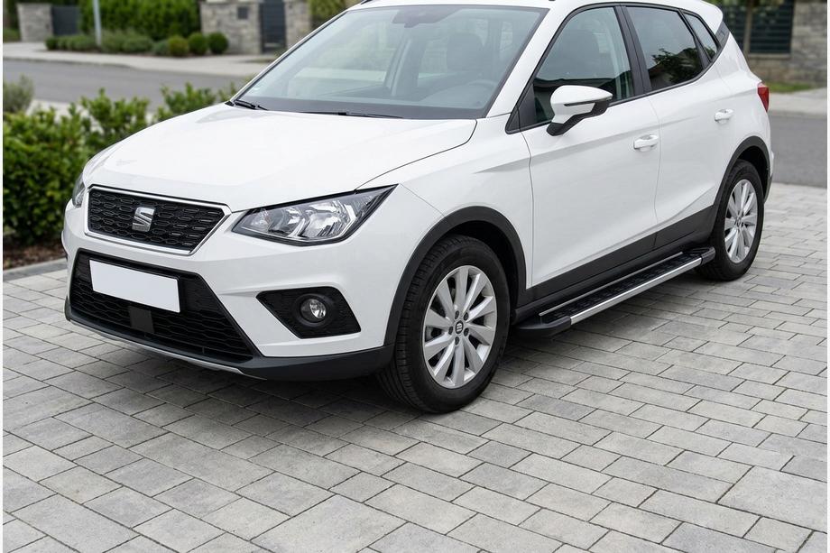 Seat Arona 2017- гг. Боковые Подножки RedLine Black (2 шт., Алюминий) Image