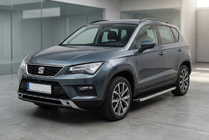Seat Ateca 2016- гг. Боковые Подножки BlackLine (2 шт., Алюминий) фото 1