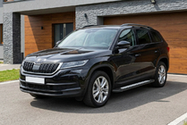 Skoda Kodiaq 2016-2023 гг. Боковые пороги New Vision Black (2 шт., алюминий) фото 1