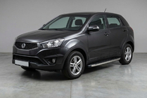 SsangYong Korando 2010-2019 гг. Боковые Подножки BlackLine (2 шт., Алюминий) фото 1