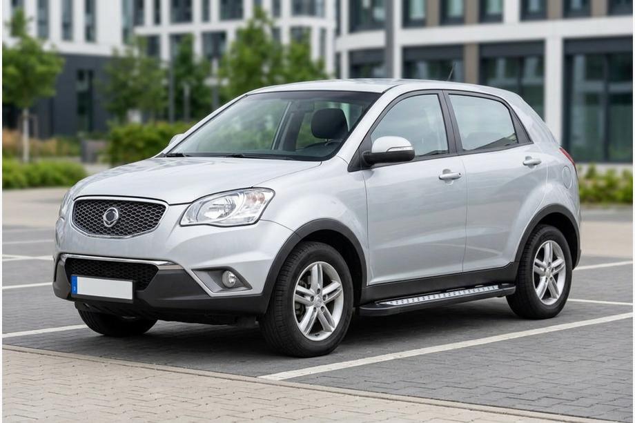 SsangYong Korando 2010-2019 гг. Боковые пороги New Vision Black (2 шт., алюминий) Image