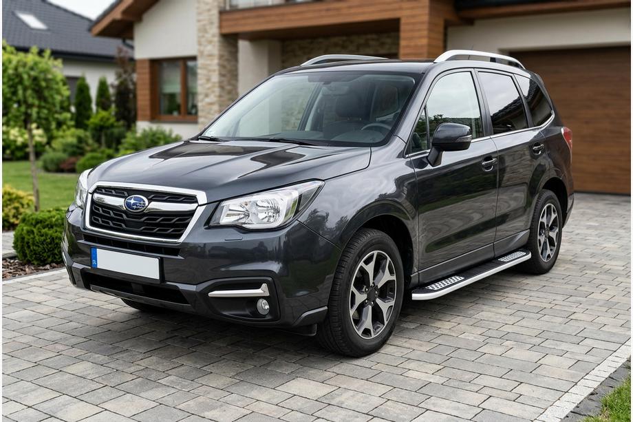 Subaru Forester 2013-2018 гг. Боковые Подножки Tayga V2 (2 шт., Алюминий) Image